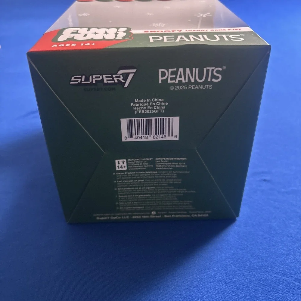 Super 7 Fun Fun Peanuts Snoopy Candy Cane Pj's New Sealed